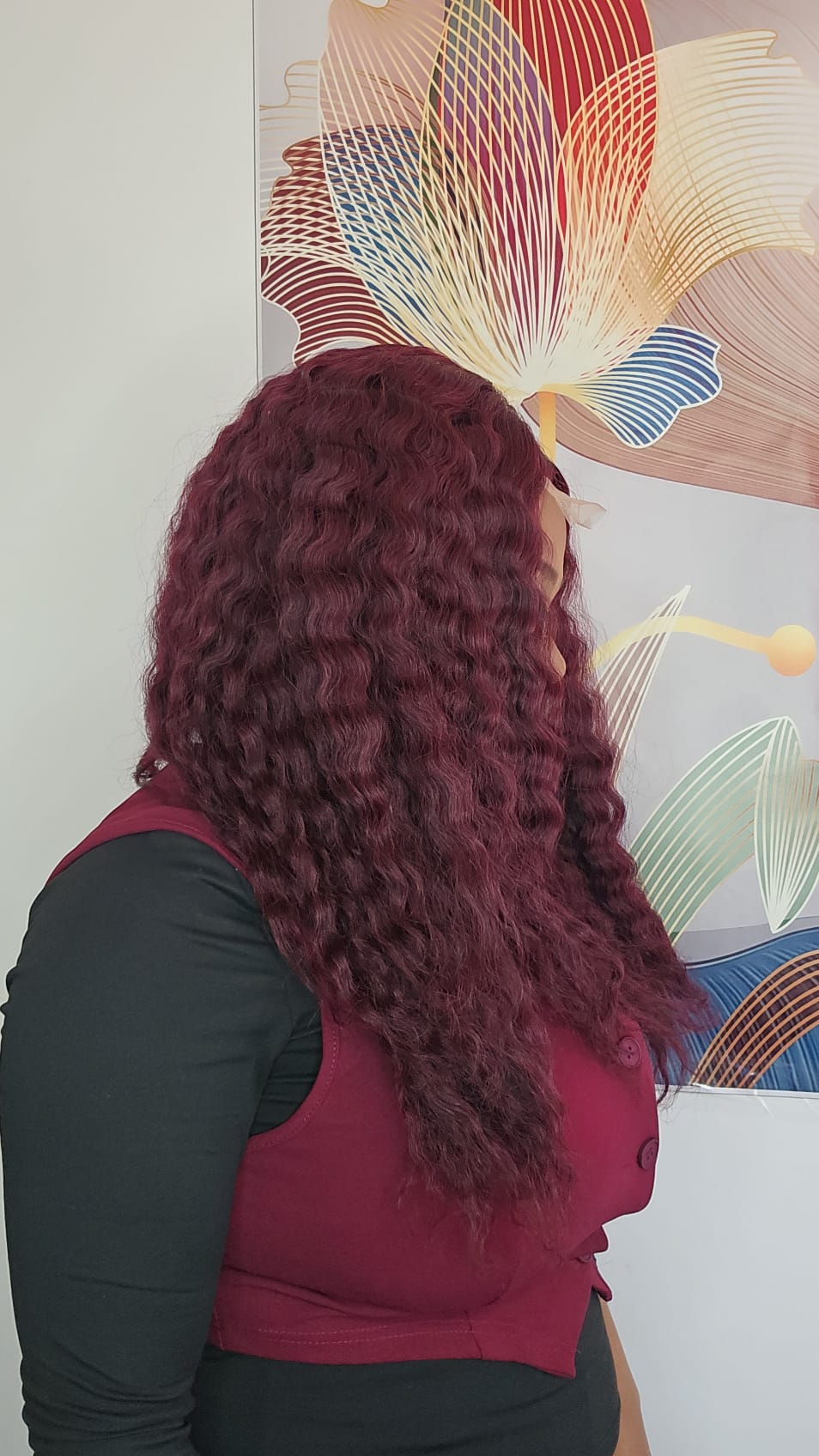 Burgundy  deep wave sdd 2x4 closure