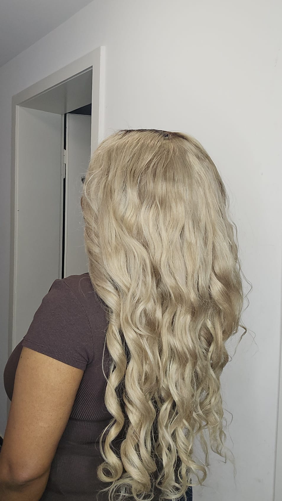 Brazilian HD Transparent lace Highlight colored blonde body wave with 5x5 closure