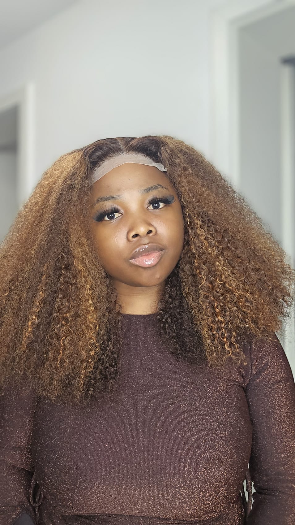 5x5 transparent lace color pixie curly wigs