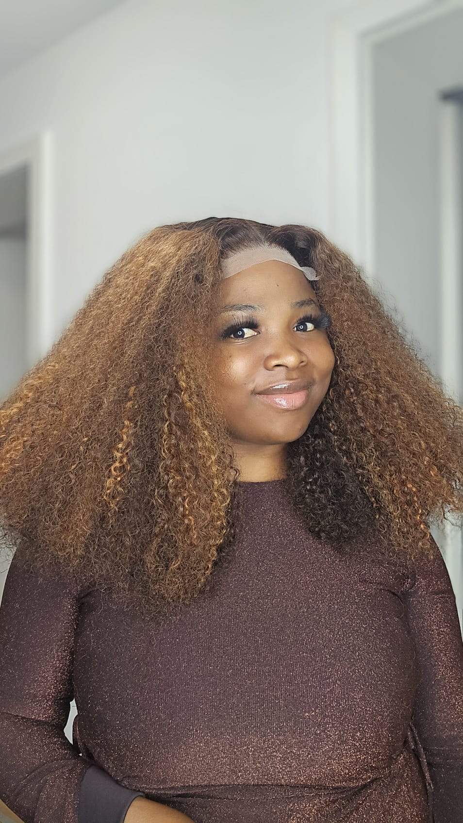 5x5 transparent lace color pixie curly wigs