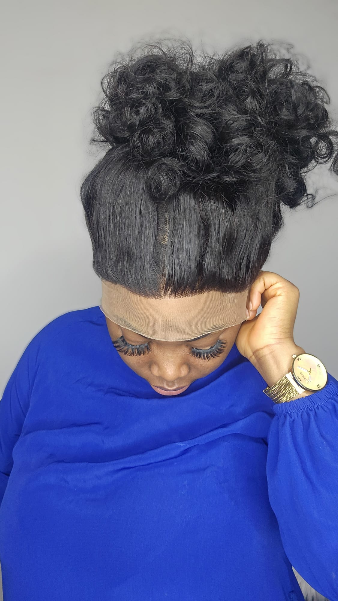 Natural roll bouncy Sdd 360 Wig