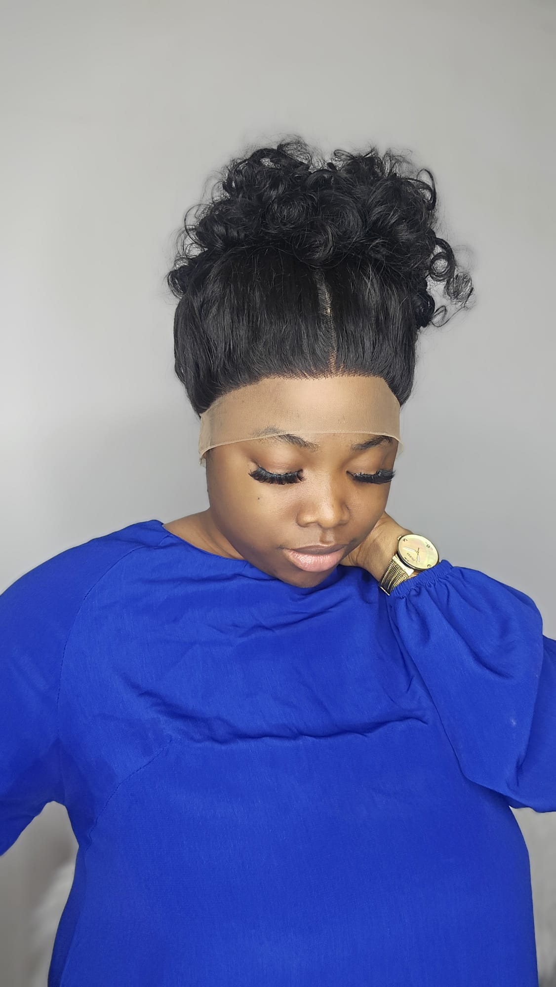 Natural roll bouncy Sdd 360 Wig