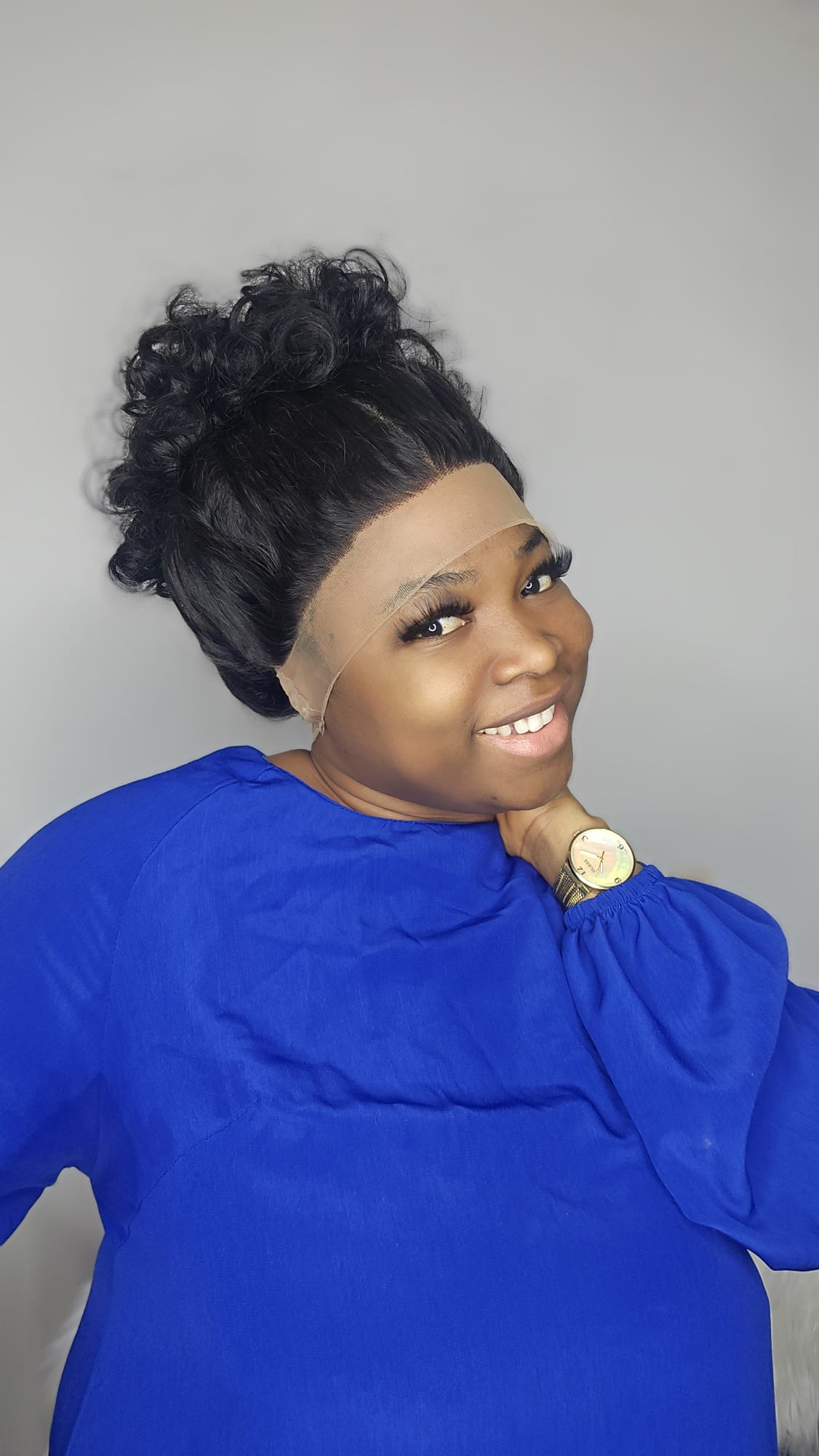 Natural roll bouncy Sdd 360 Wig