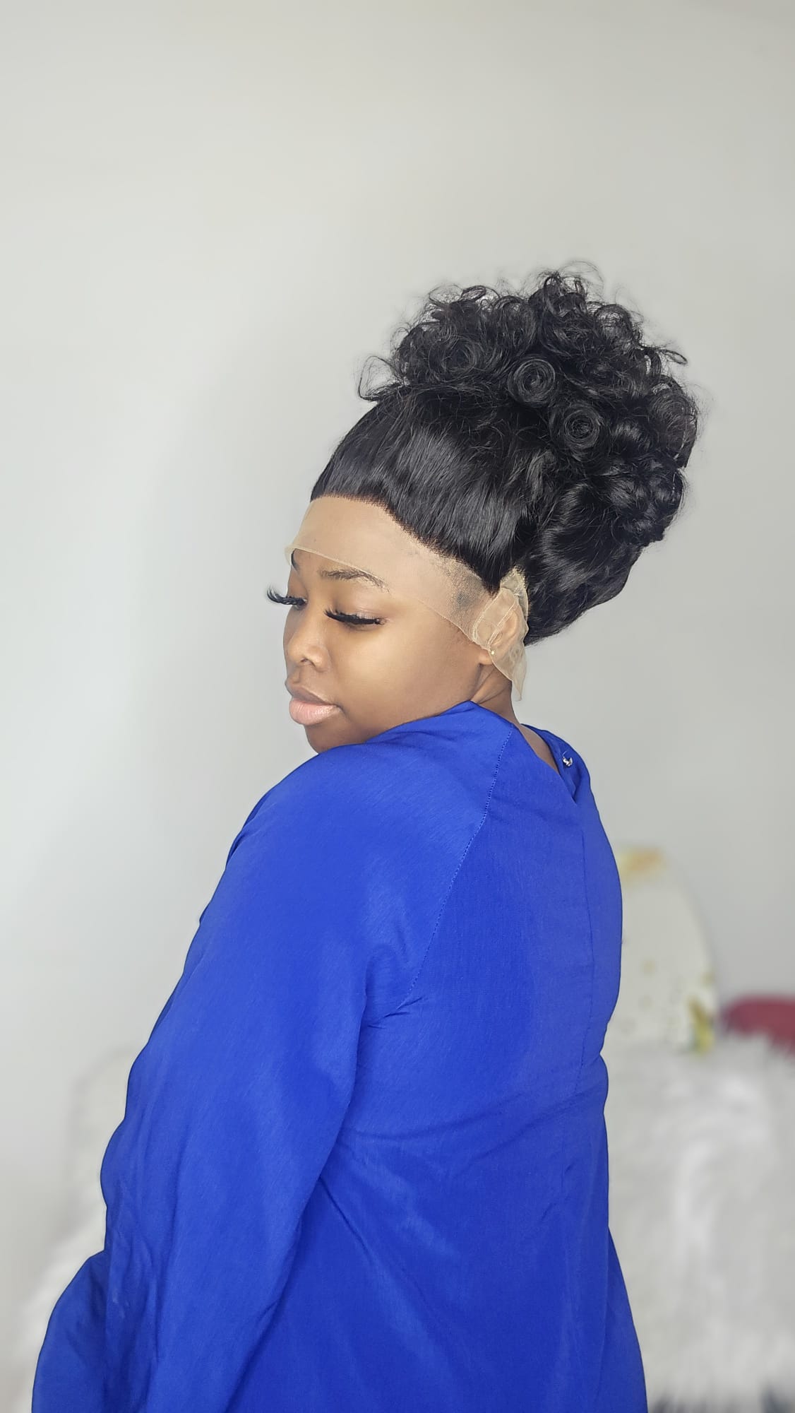 Natural roll bouncy Sdd 360 Wig